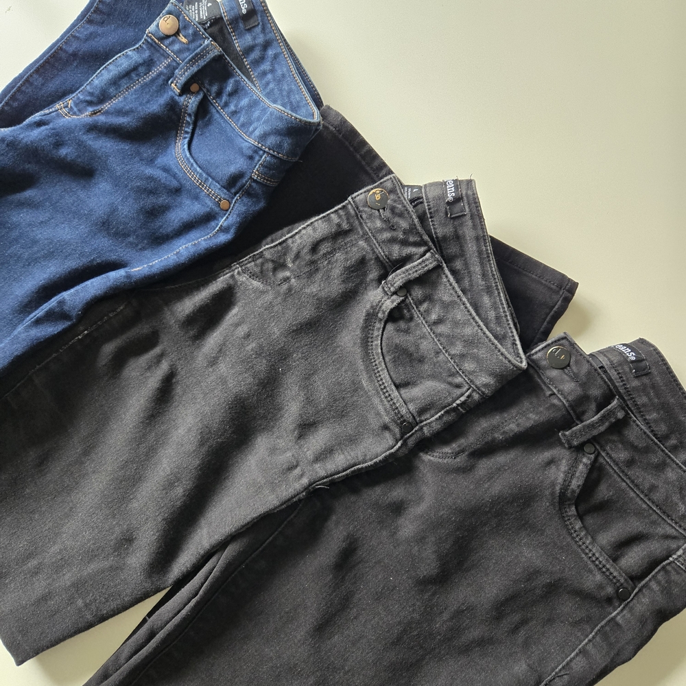 d. jeans (3Pairs) Women's Skinny Jeans In Black, Charcoal Black, & Blue - Picture 2 of 15